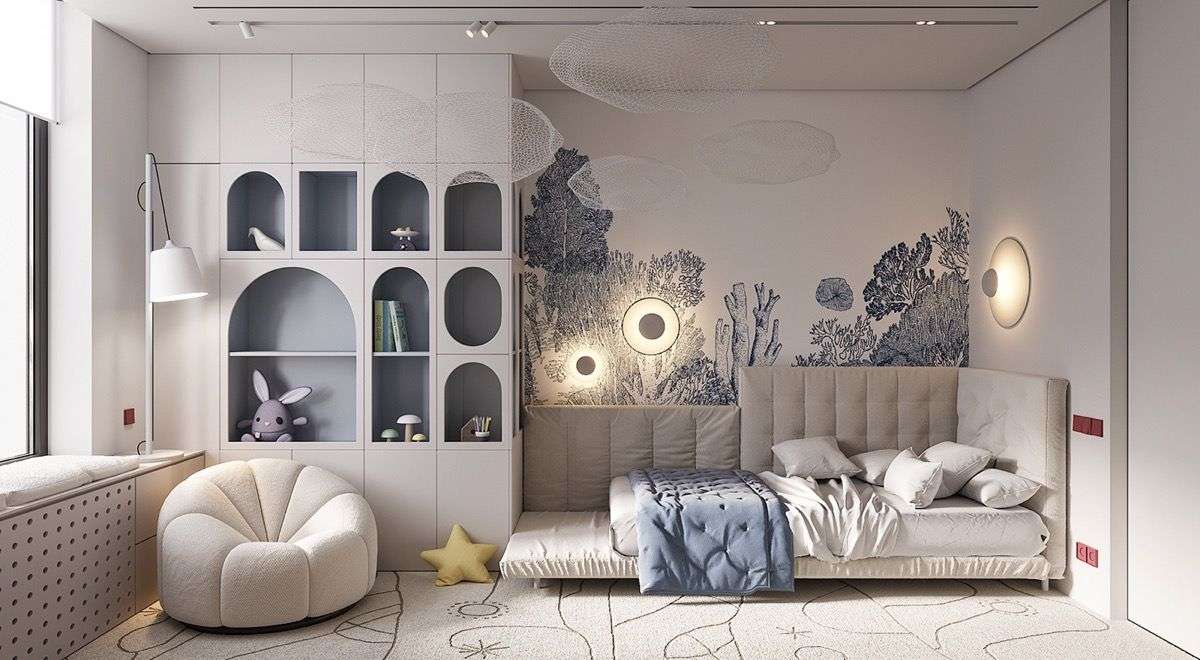Modern Kids Room with good painting and lighting