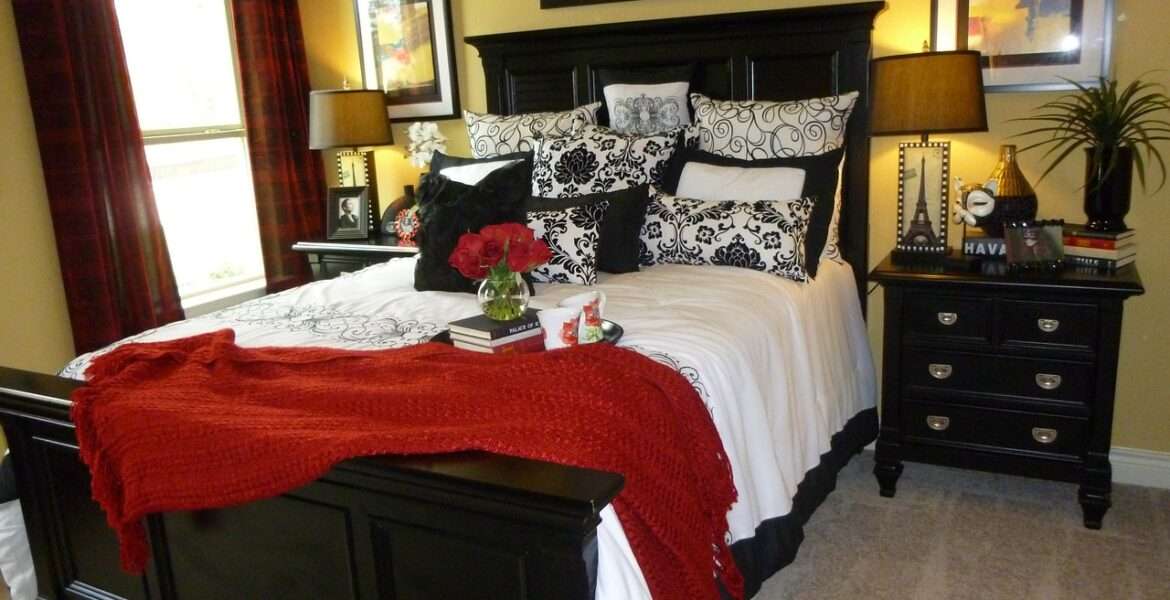 Bedroom interior with window
