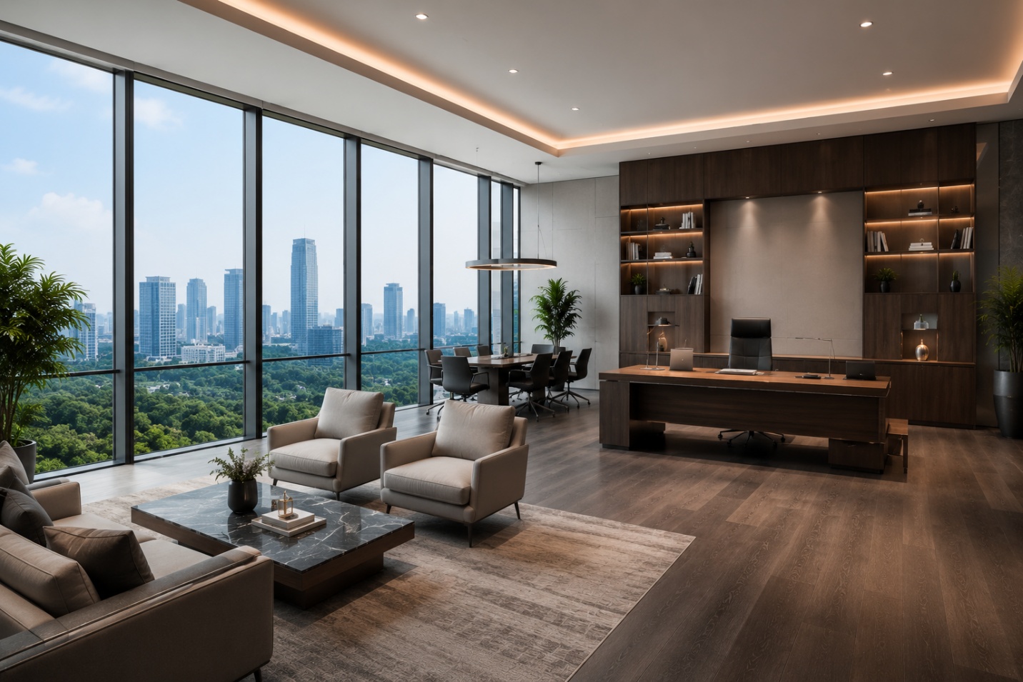 Workspace interior design tailored for team productivity