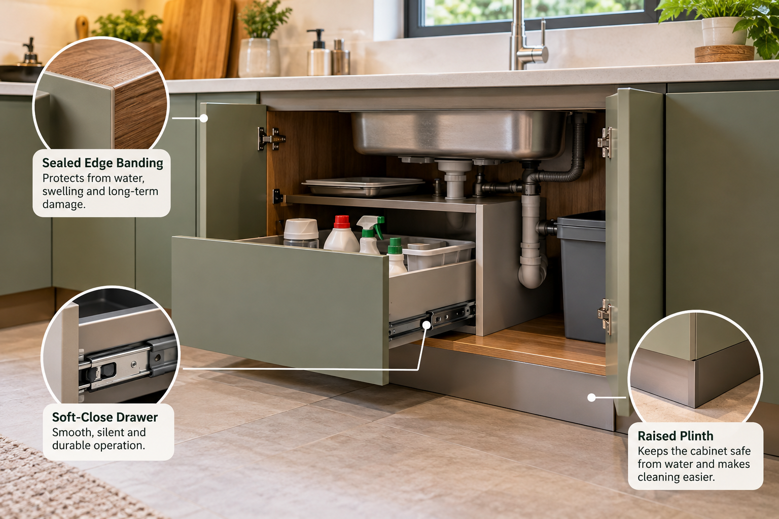 Choose Modular Kitchen Material Zone by Zone