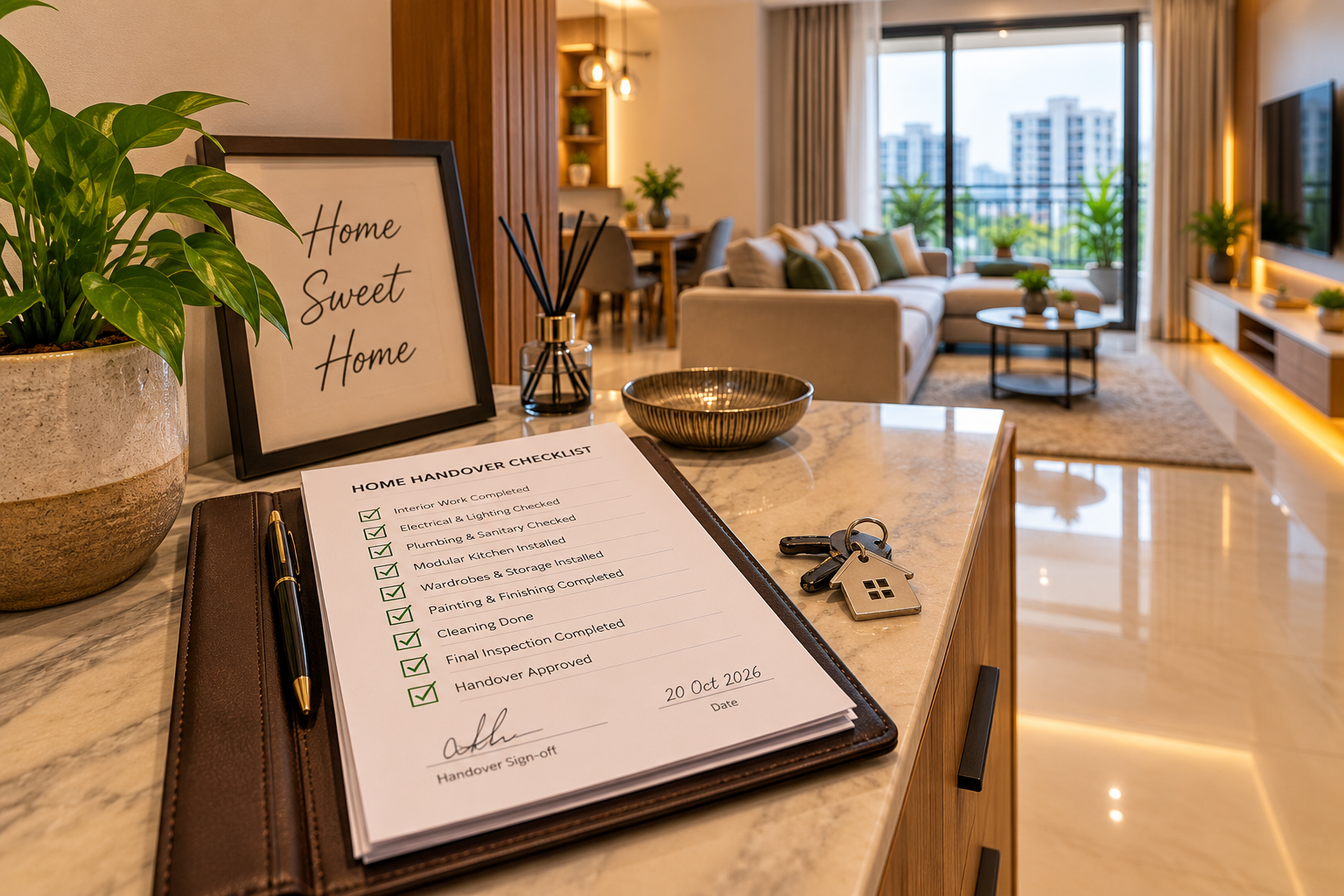 Home Interior Design Handover Checklist - My Insta Spaces